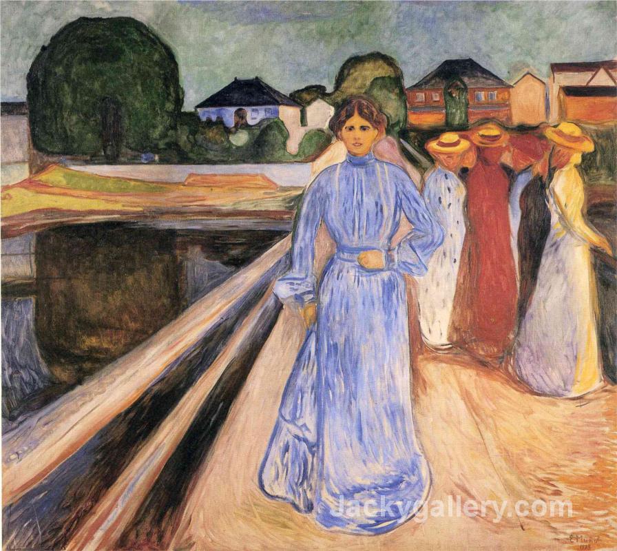 Women on the Bridge by Edvard Munch paintings reproduction